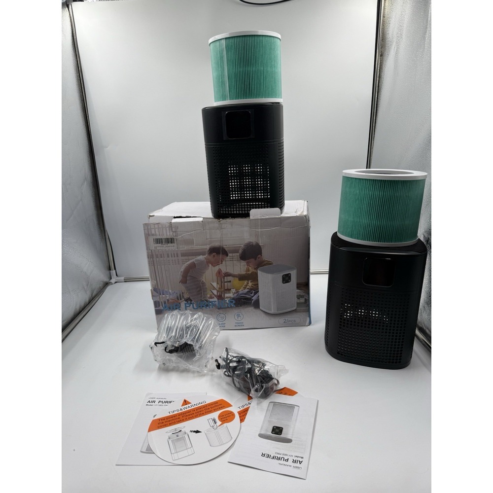 Honeyuan 2 Pack Air Purifiers H3 Hepa‎ Air Purifier With 360° Air Intake